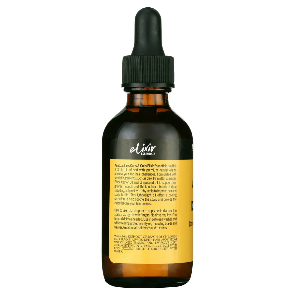 Aunt Jackie Elixir Hair and Scalp Oil Palmetto JBCO and Grapeseed Oil 2oz