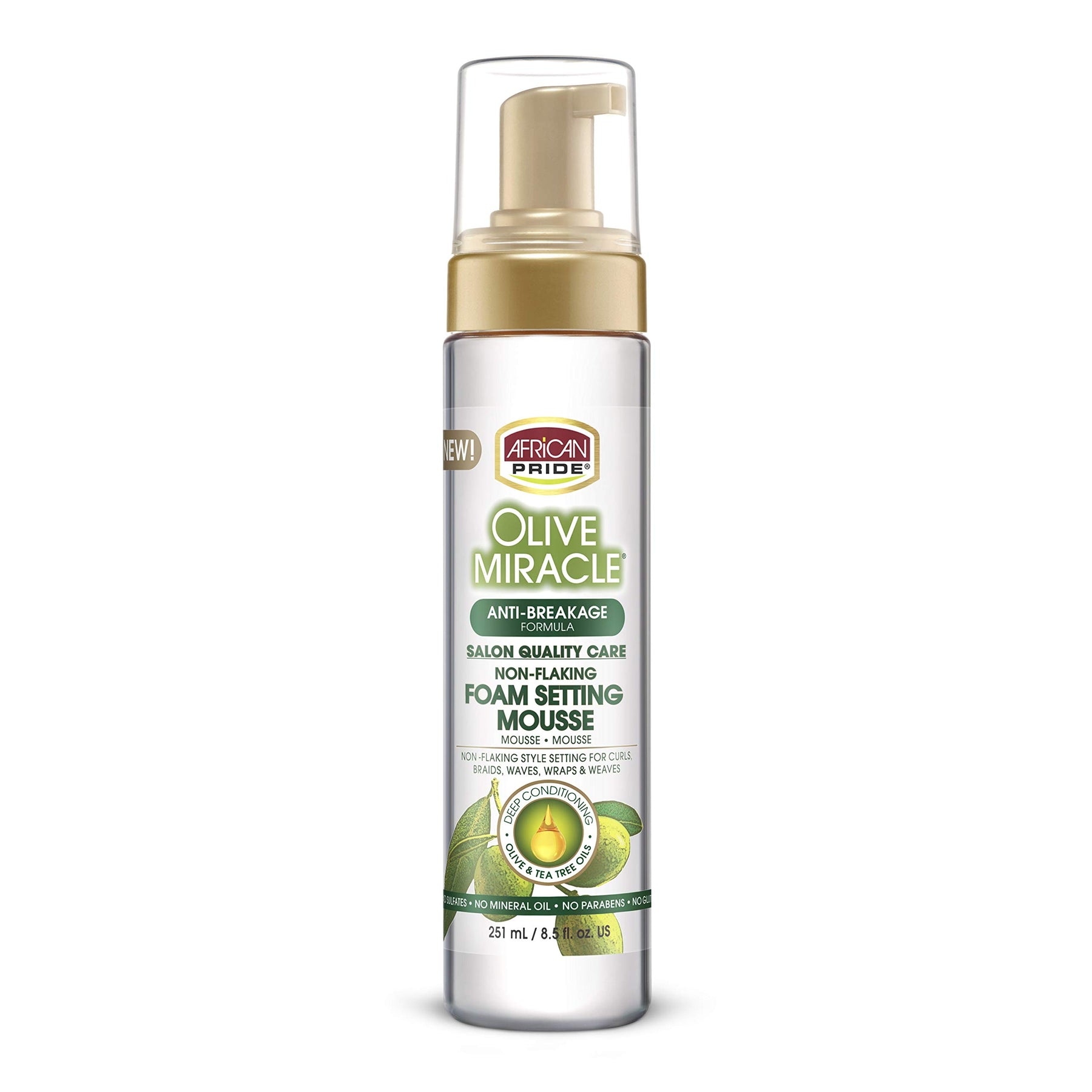 African Pride Olive Miracle Foam Setting Mousse 8oz