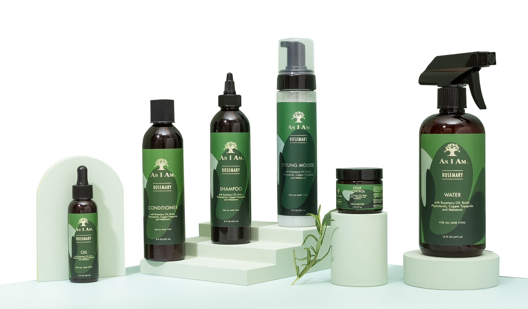 As I am Rosemary Styling Mousse 8oz