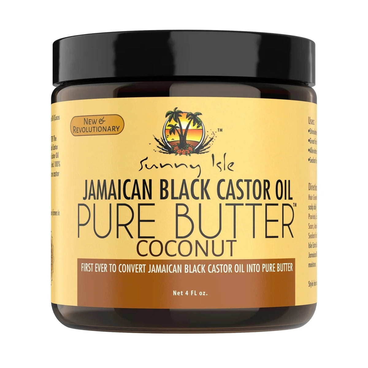 Sunny Isle Jamaican Black Castor Oil Pure Butter Coconut 4oz
