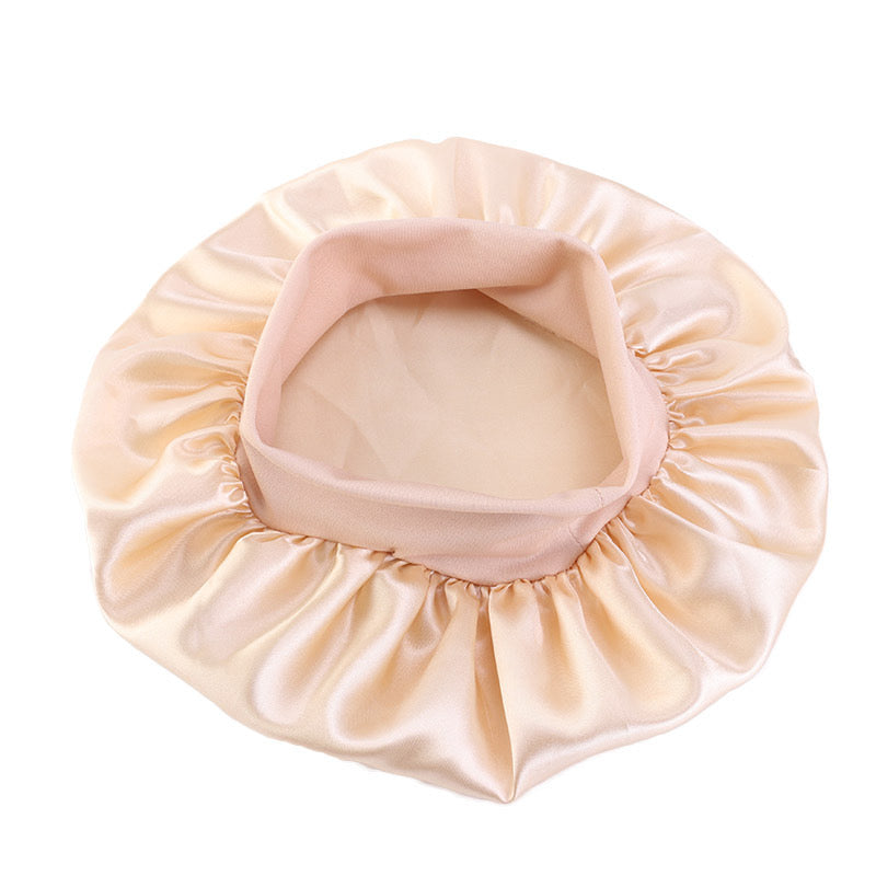 Lady Royal Kids’ Single-Layer Satin Sleep Cap with Wide Elastic Band