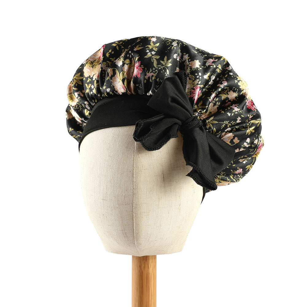 Lady Royal Satin Baby Bonnet with Bowknot Tie