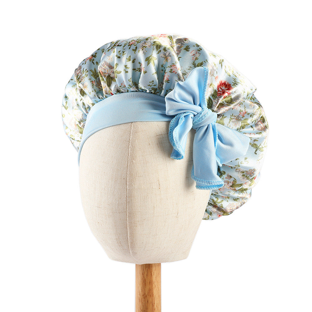 Lady Royal Satin Baby Bonnet with Bowknot Tie