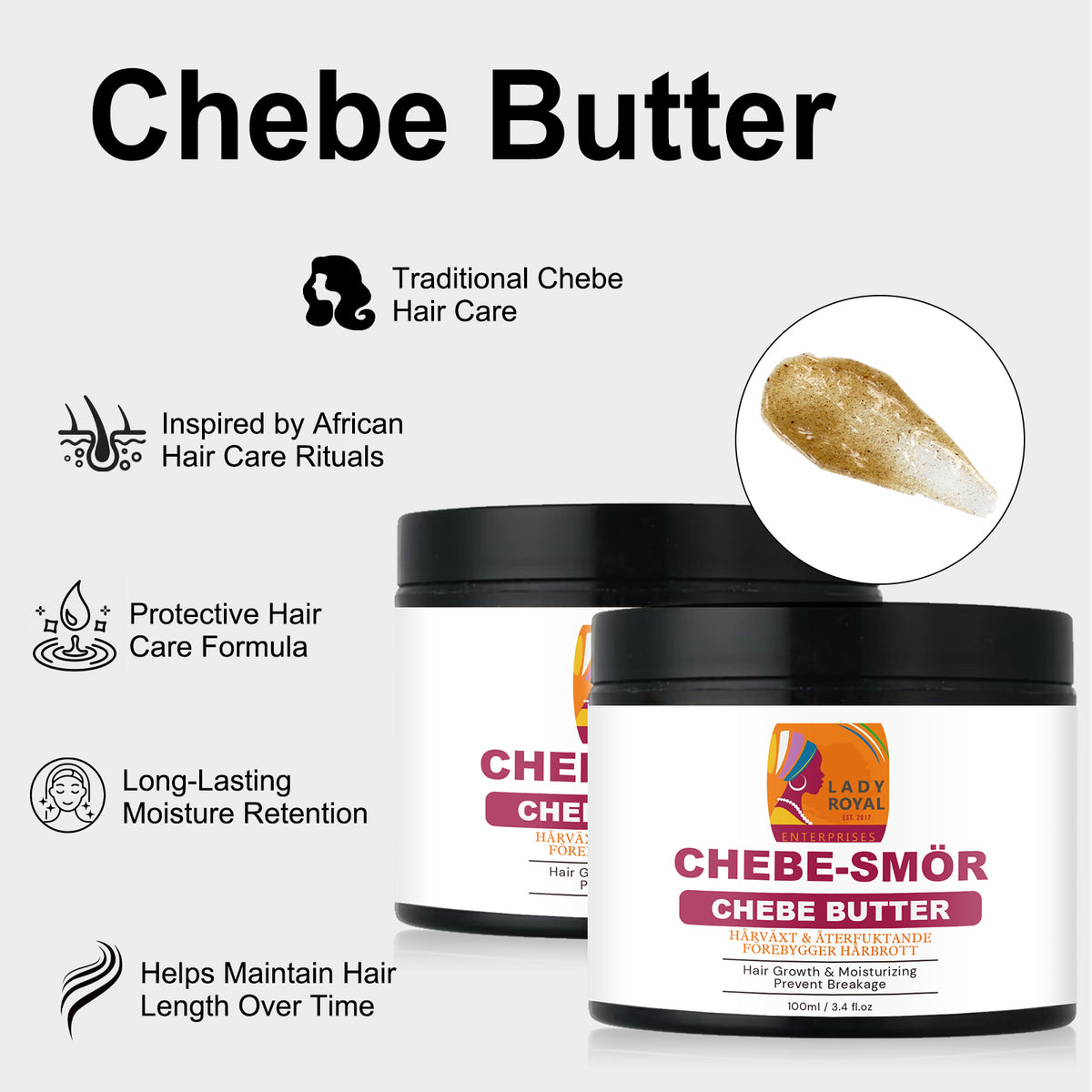 Lady Royal Chebe Butter 100ml/3.5oz