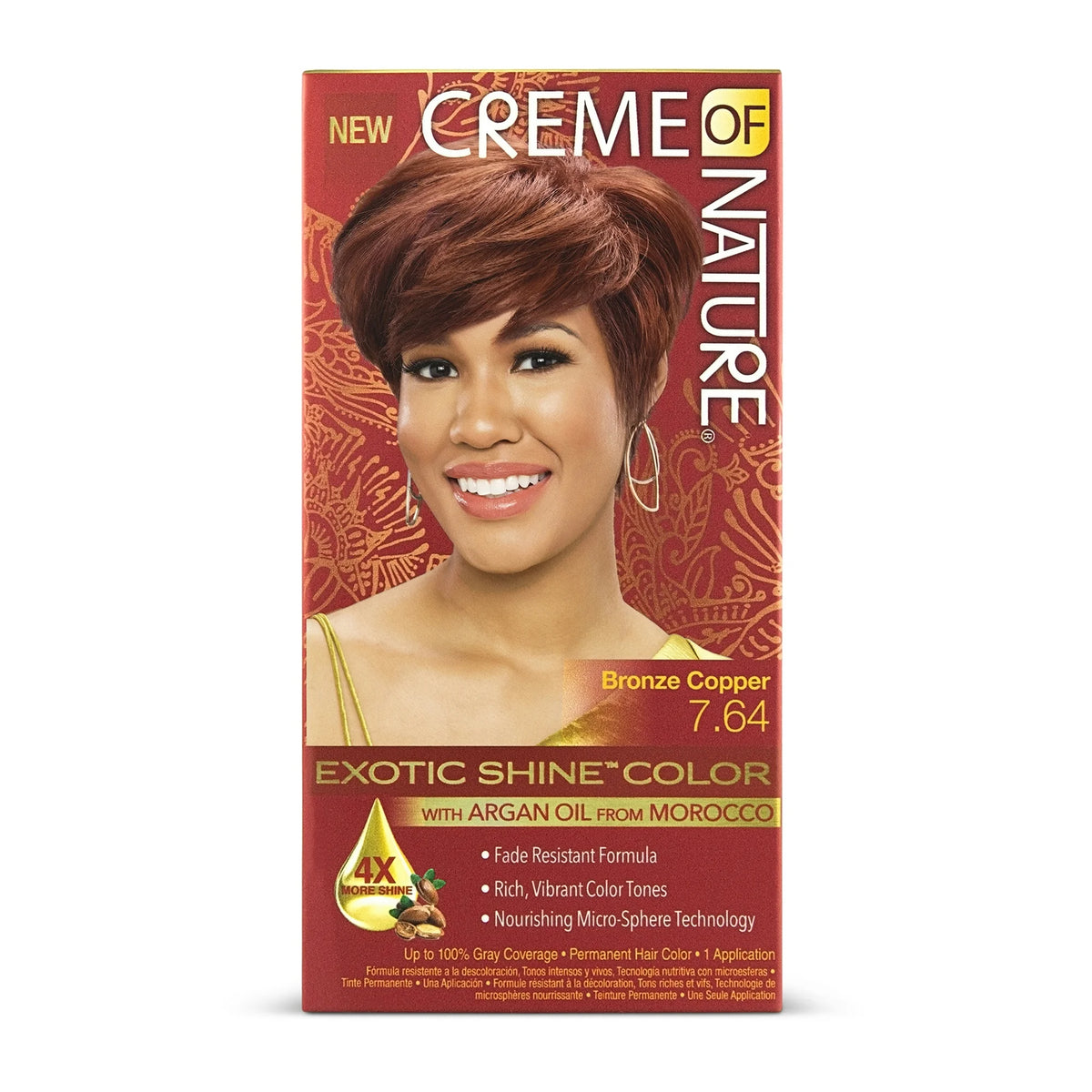 Creme Of Nature Exotic Shine Color Bronze Copper 7.64