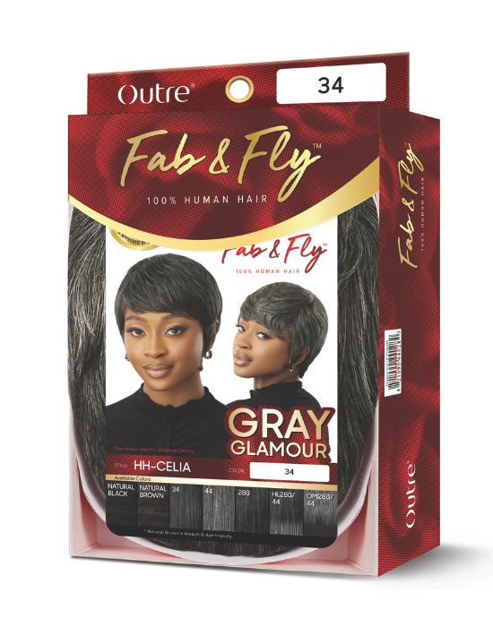 Fab & Fly Grey Glamour Human Hair Celia
