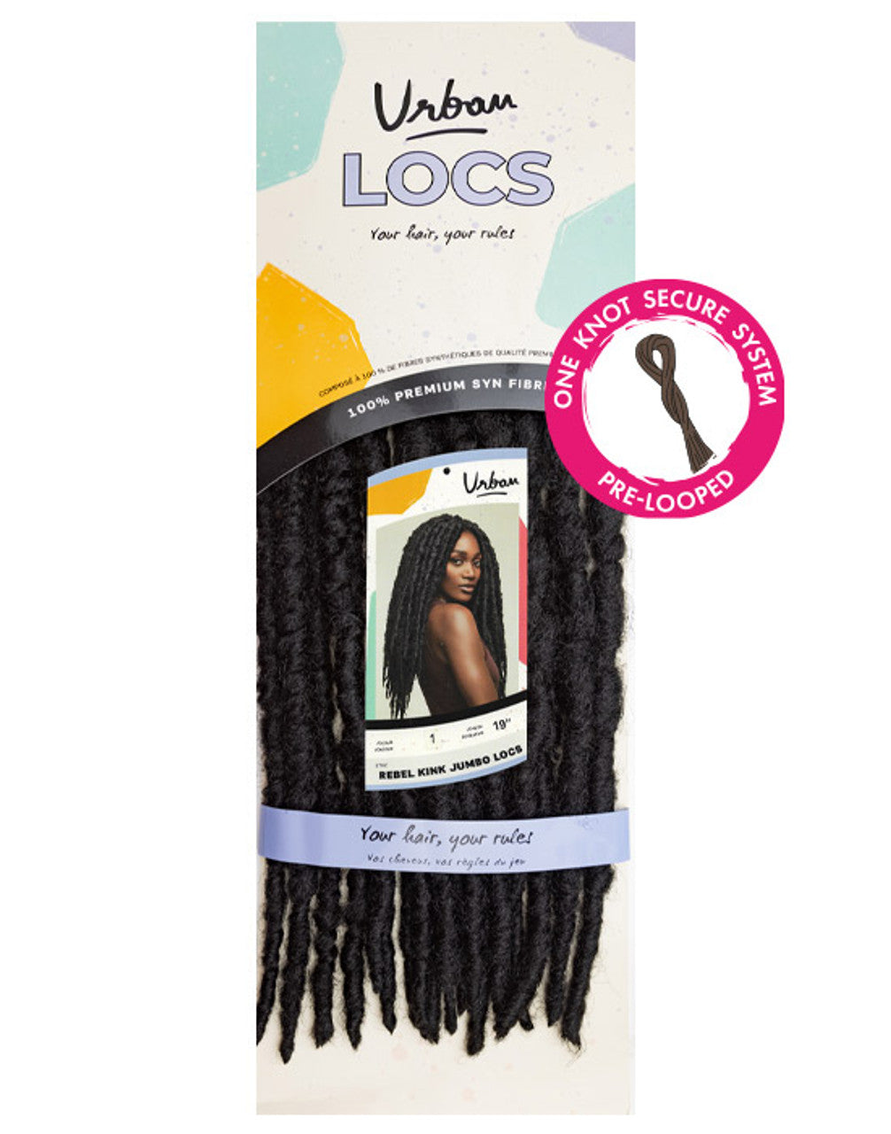 Syn Urban Braid - Rebel Kink Jumbo Locs 19"