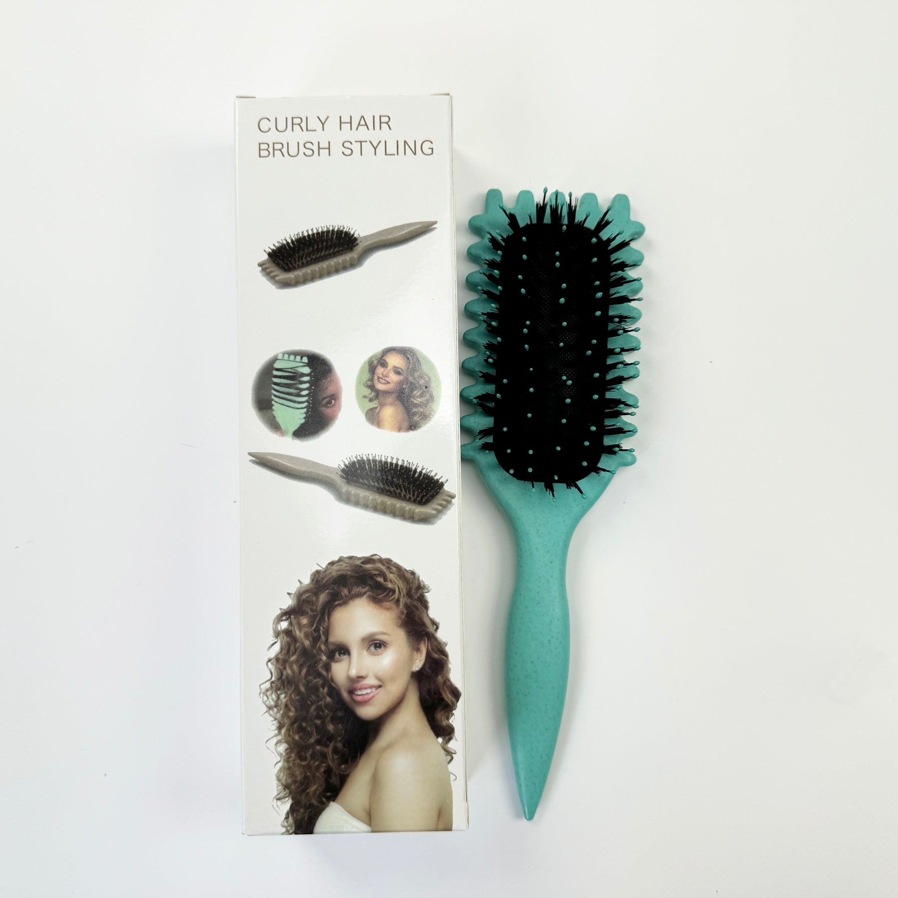 Flexible Boar Bristle Scalp Massage Curling Brush