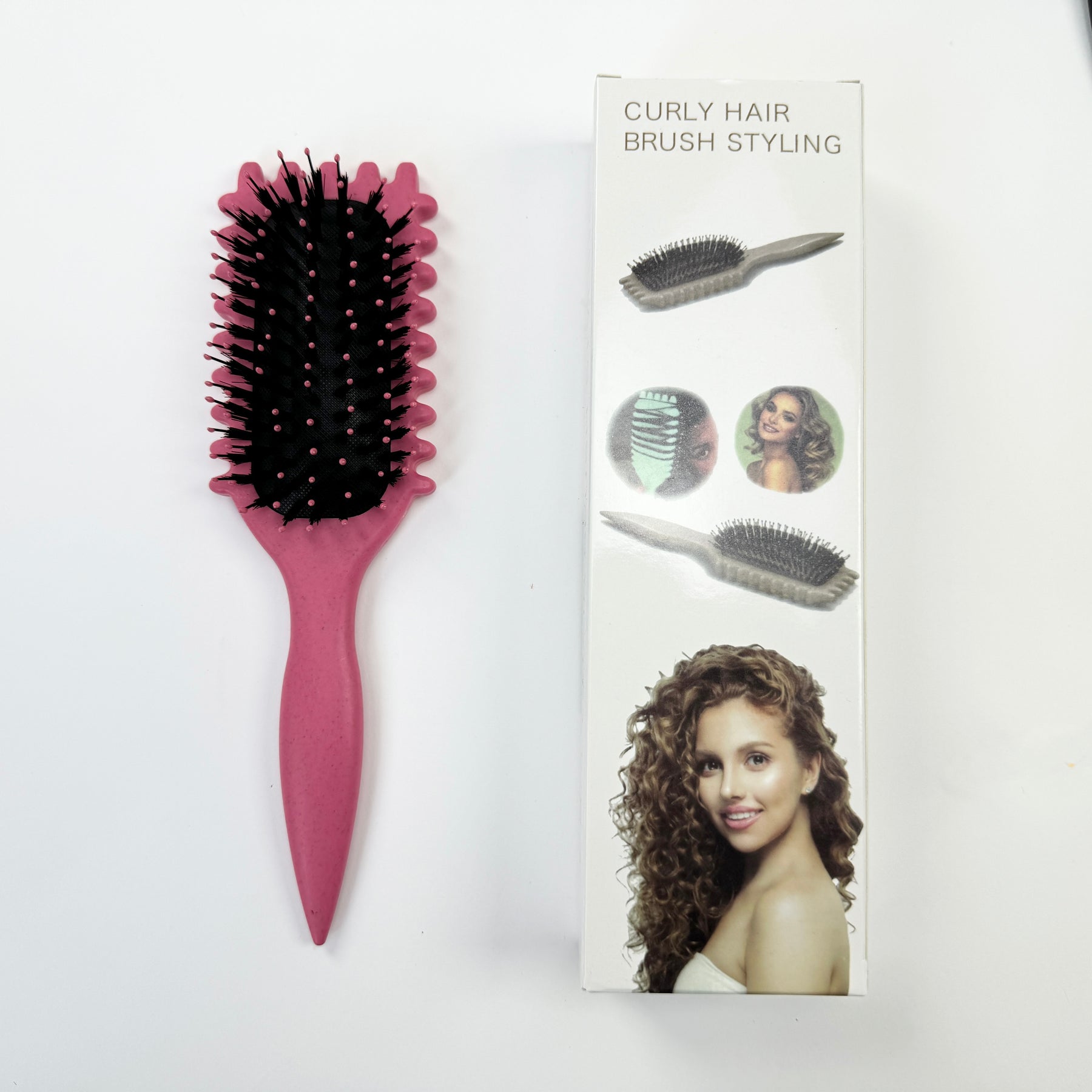 Flexible Boar Bristle Scalp Massage Curling Brush