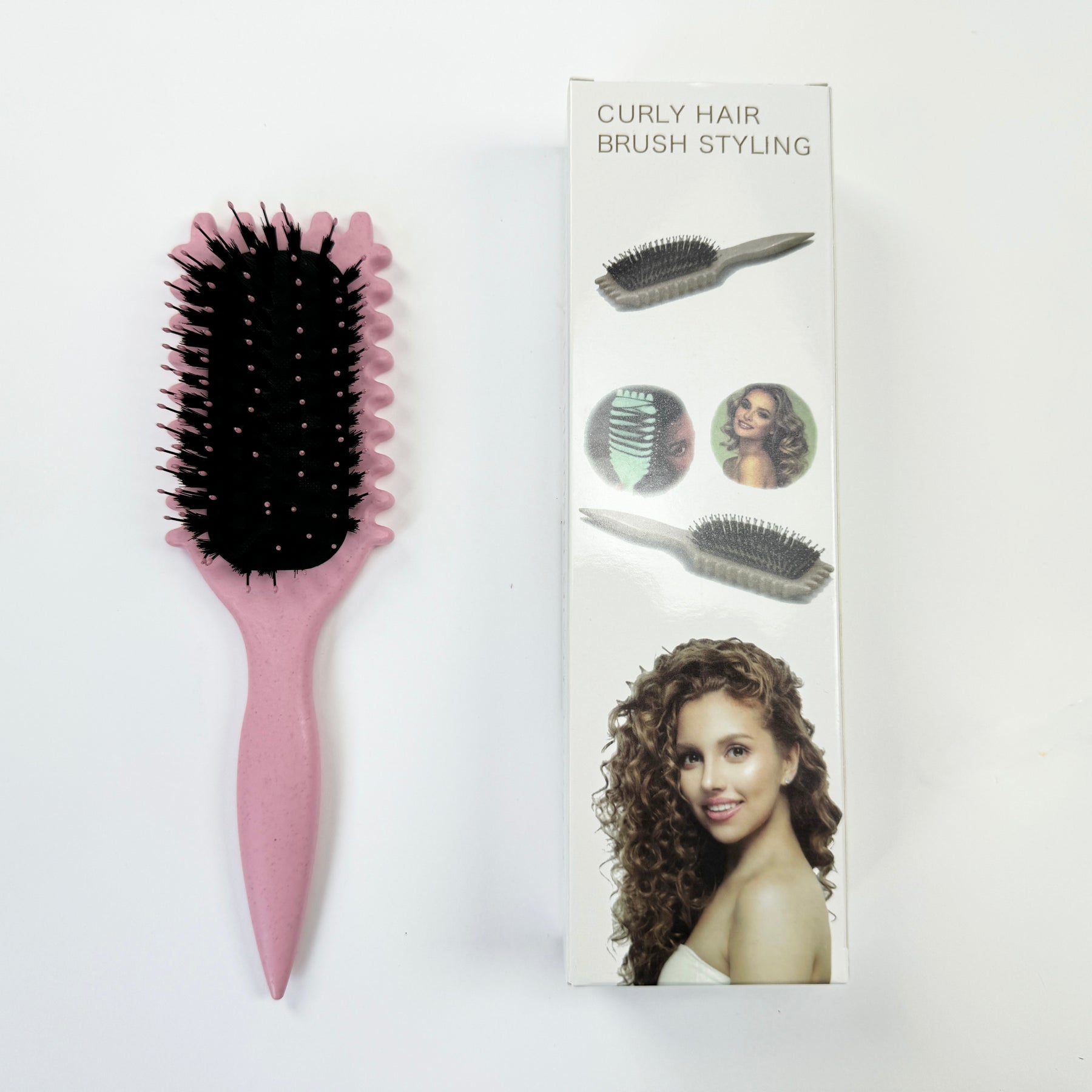 Flexible Boar Bristle Scalp Massage Curling Brush