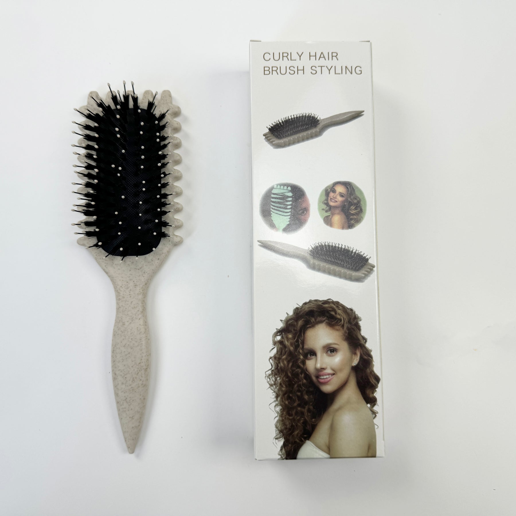 Flexible Boar Bristle Scalp Massage Curling Brush