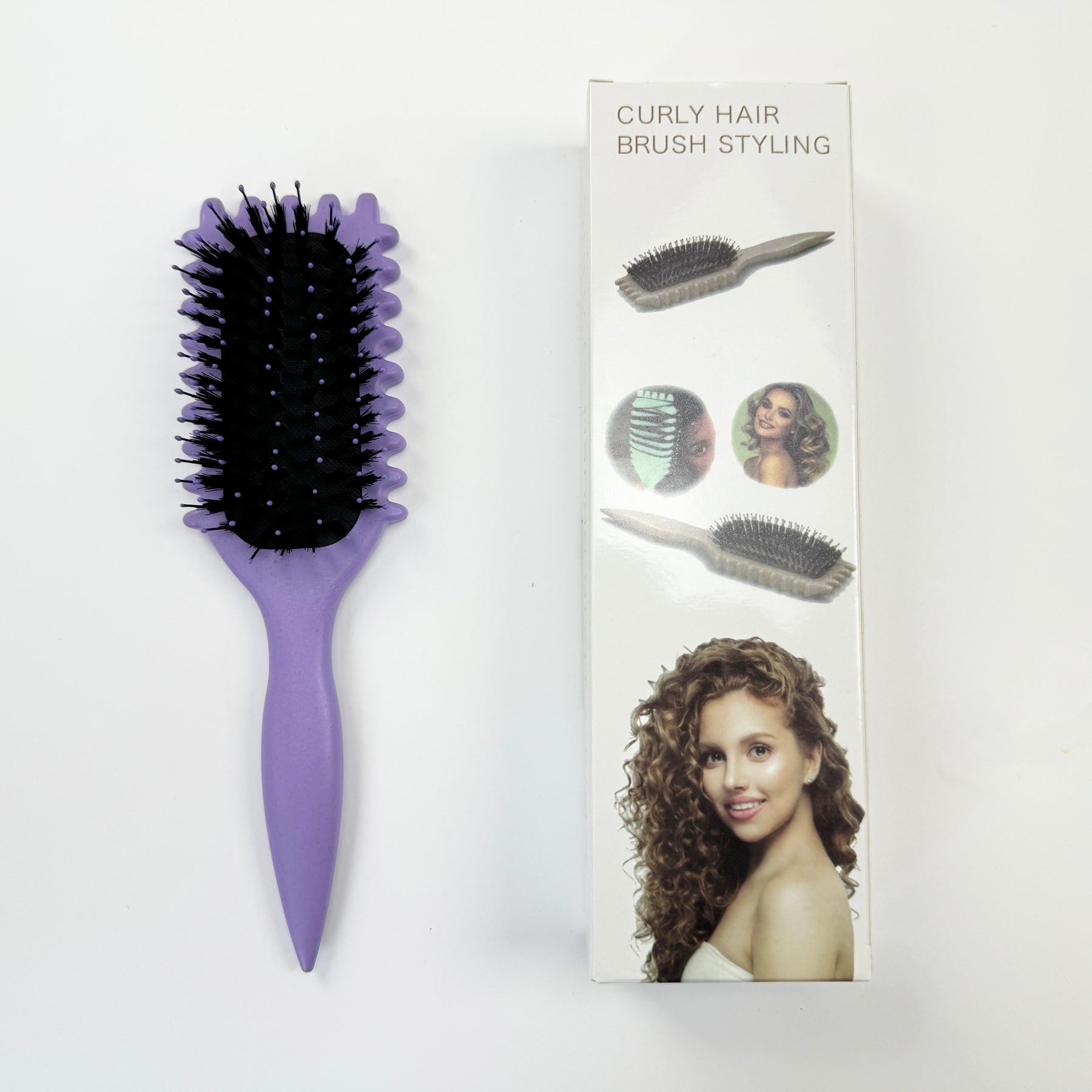 Flexible Boar Bristle Scalp Massage Curling Brush