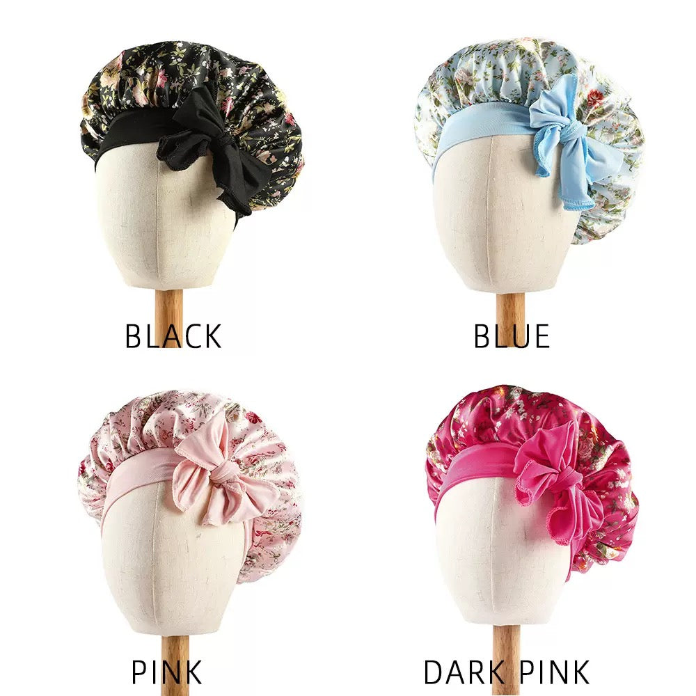 Lady Royal Satin Baby Bonnet with Bowknot Tie
