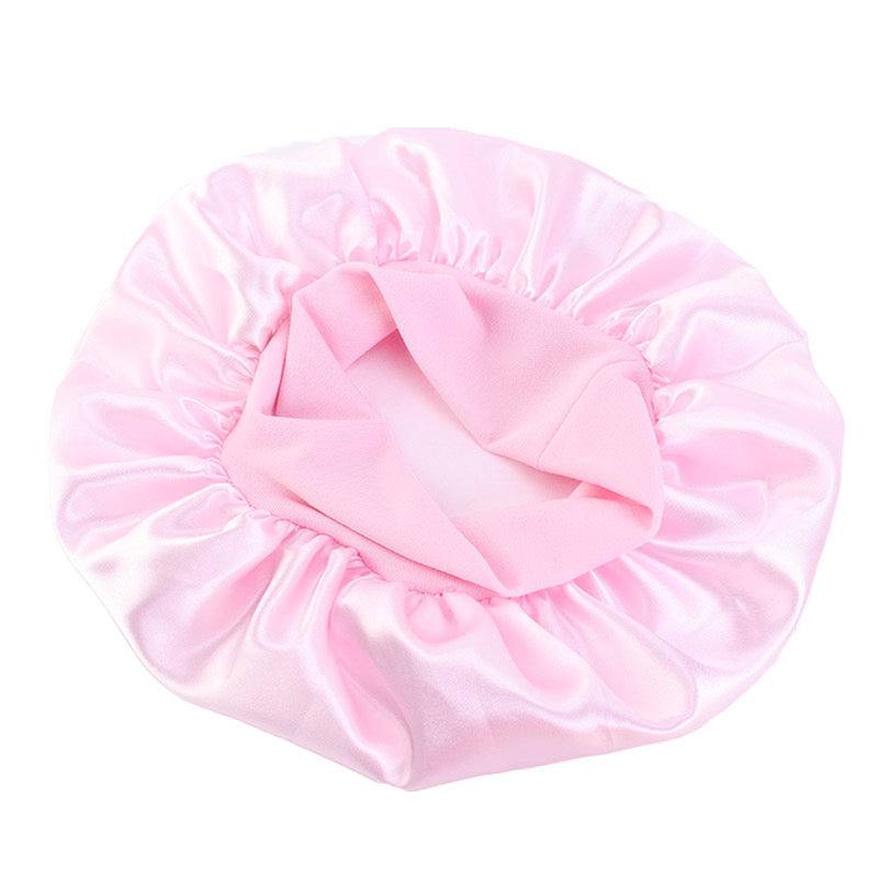 Lady Royal Kids’ Single-Layer Satin Sleep Cap with Wide Elastic Band