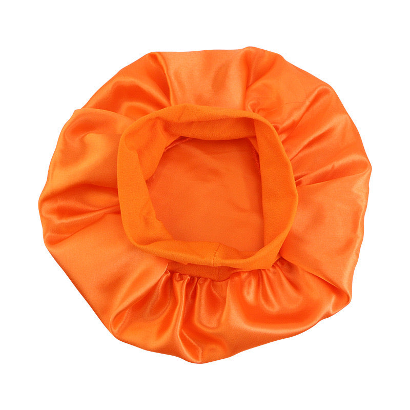 Lady Royal Kids’ Single-Layer Satin Sleep Cap with Wide Elastic Band