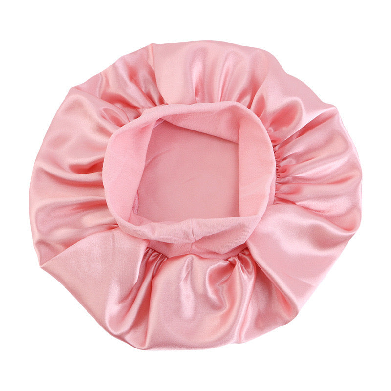 Lady Royal Kids’ Single-Layer Satin Sleep Cap with Wide Elastic Band