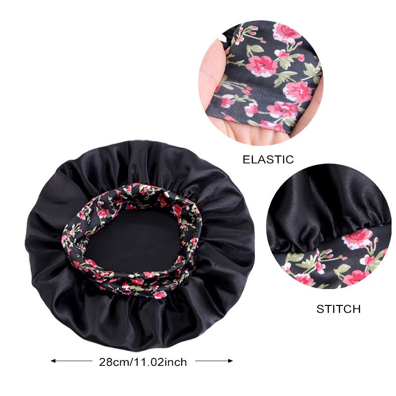 Lady Royal Satin Kids Bonnet with Floral or Animal Print