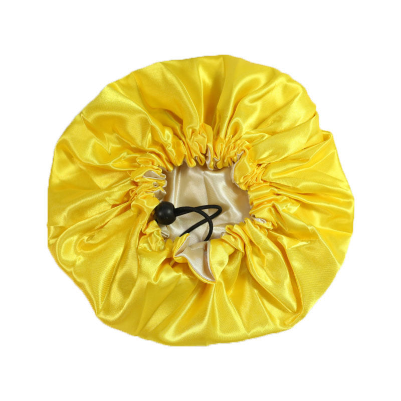 Lady Royal Adjustable Silk Satin Sleep Cap for Toddlers (Double layer fabric)