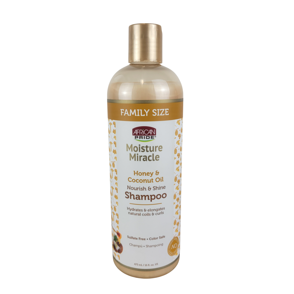 African Pride Moisture Miracle Honey & Coconut Oil - Nourish & Shine Shampoo 16oz