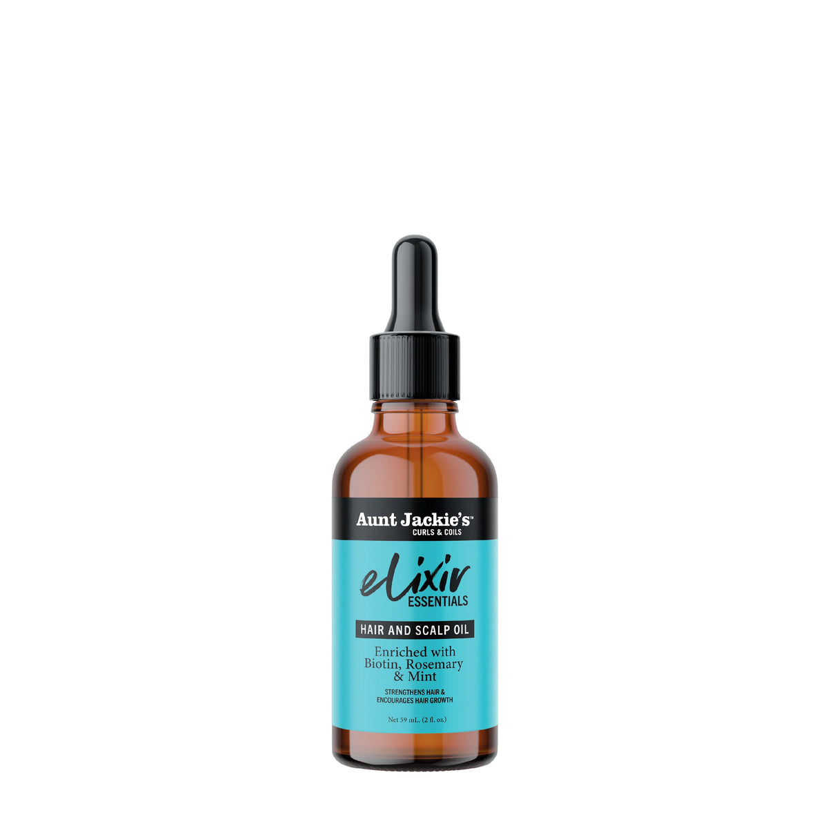 Aunt Jackies Elixir Hair and Scalp Oil Enriched with Biotin Rosemary and Mint 2oz
