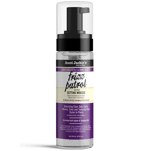 Aunt Jackie's Frizz Patrol Anti-Poof Twist & Curl Setting Mousse 8.5oz