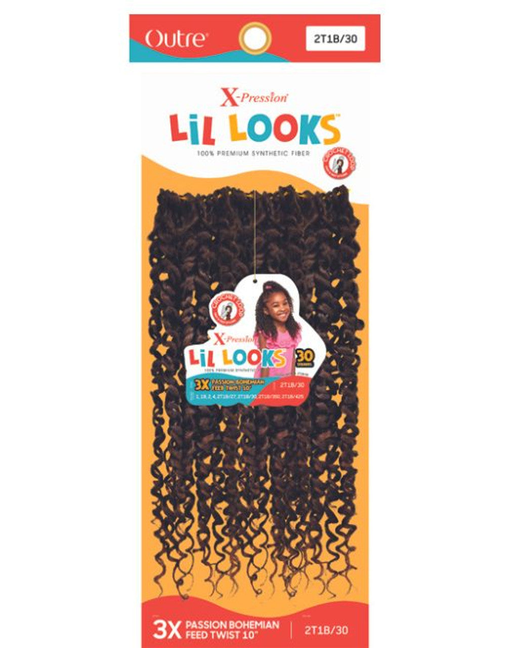X-Pression Lil Looks - Passion Bohemian Feed Twist 10"