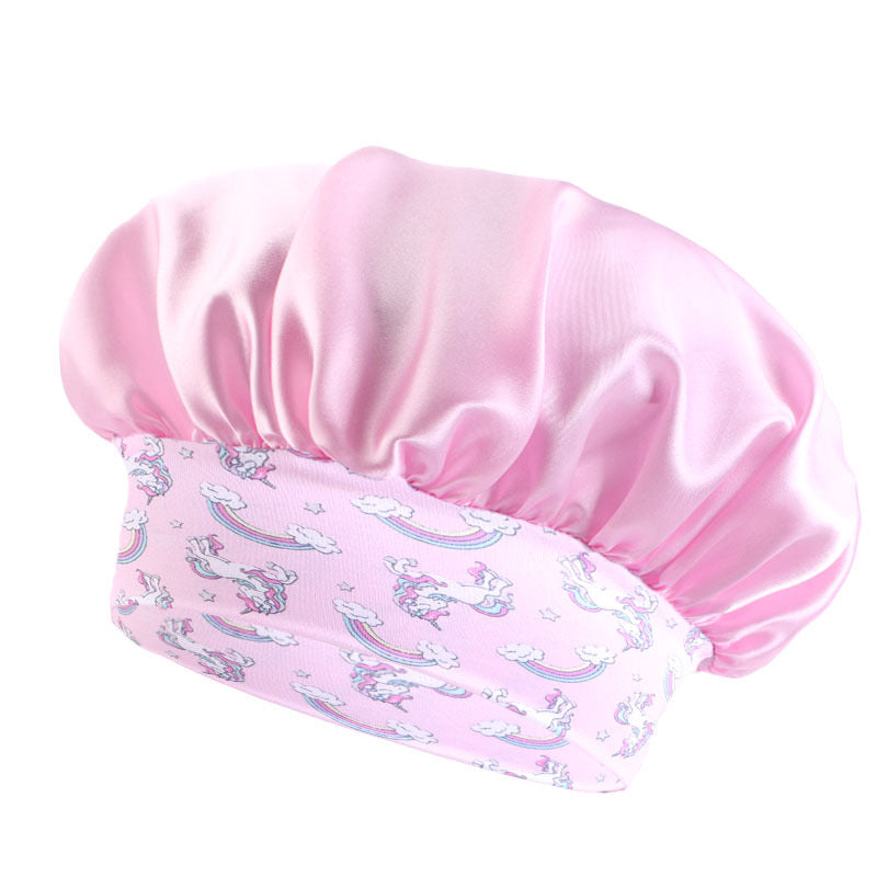 Lady Royal Satin Kids Bonnet with Floral or Animal Print