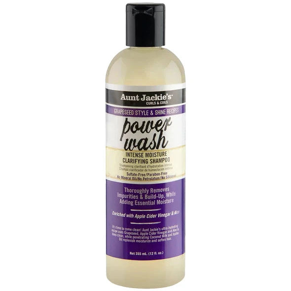 Aunt Jackie's Power Wash Intense Moisture Clarifying Shampoo 12oz