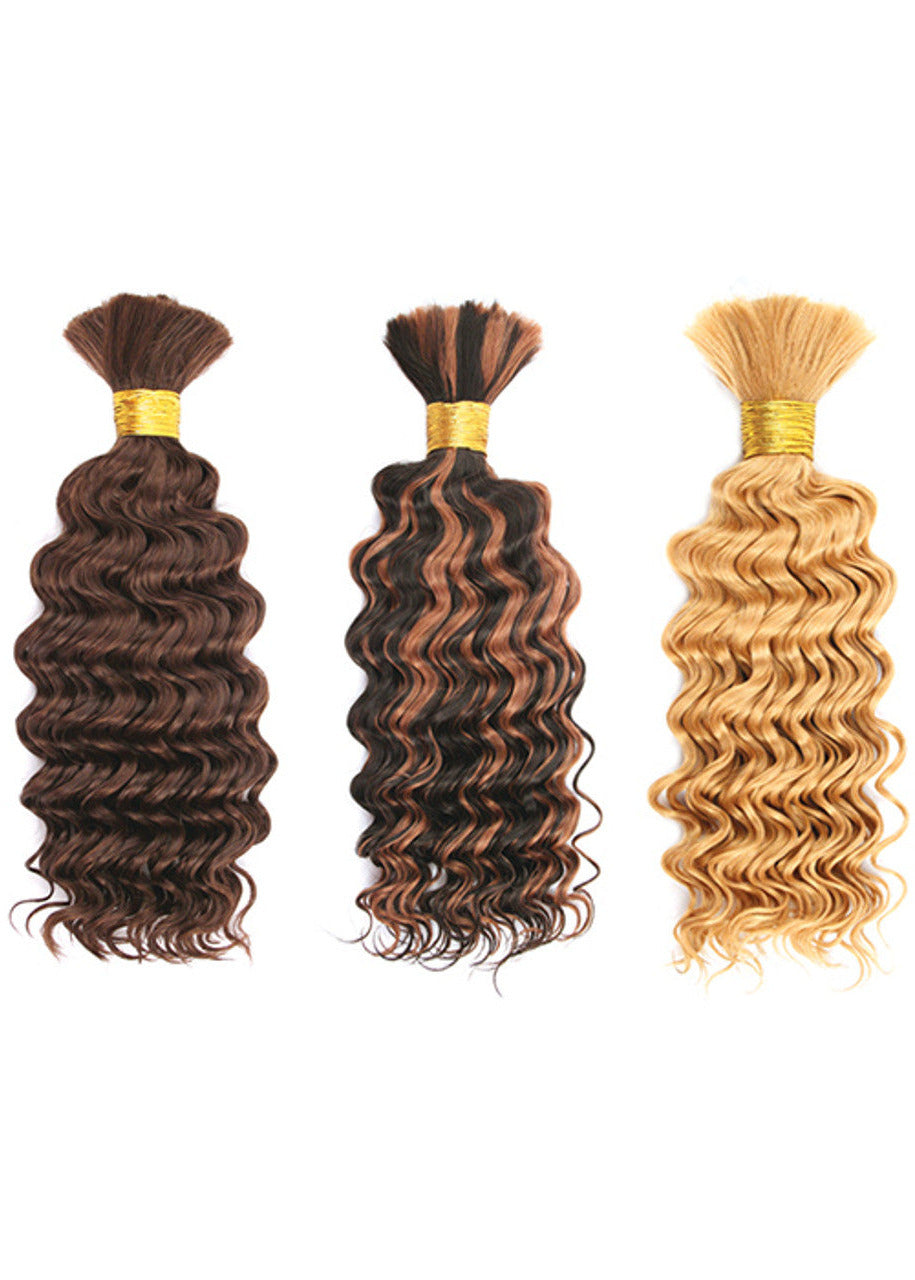 Human Hair Wet Look Bulk 24"