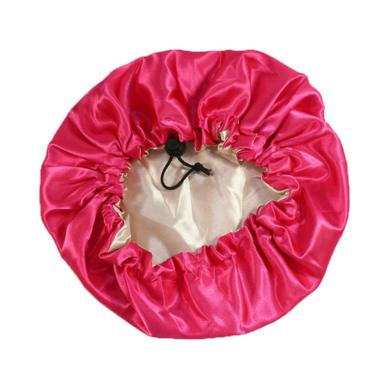 Lady Royal Adjustable Silk Satin Sleep Cap for Toddlers (Double layer fabric)