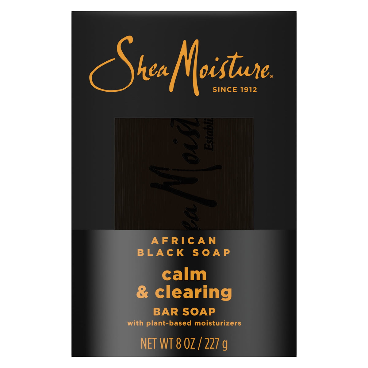 Shea Moisture African Black Soap Calm & Clearing Bar Soap 8oz