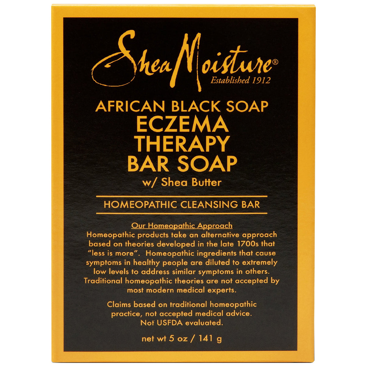 Shea Moisture African Black Soap Eczema Therapy Bar Soap 5oz