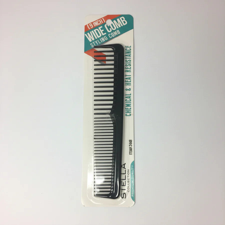 Wide Styling Comb - Chemical & Heat Resistance - 9 Inches