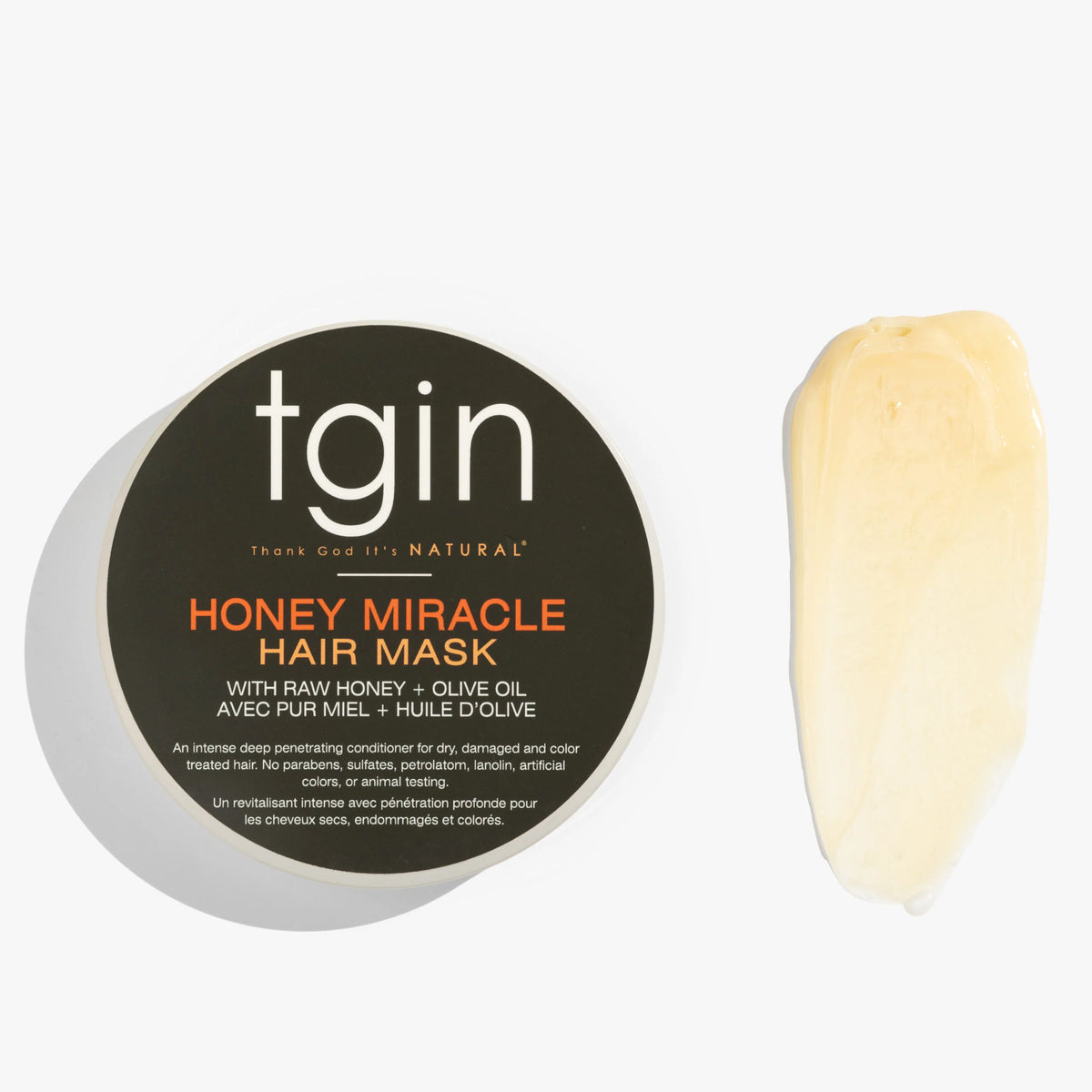 TGIN Honey Miracle Hair Mask with Raw Honey + Olive Oil 12oz