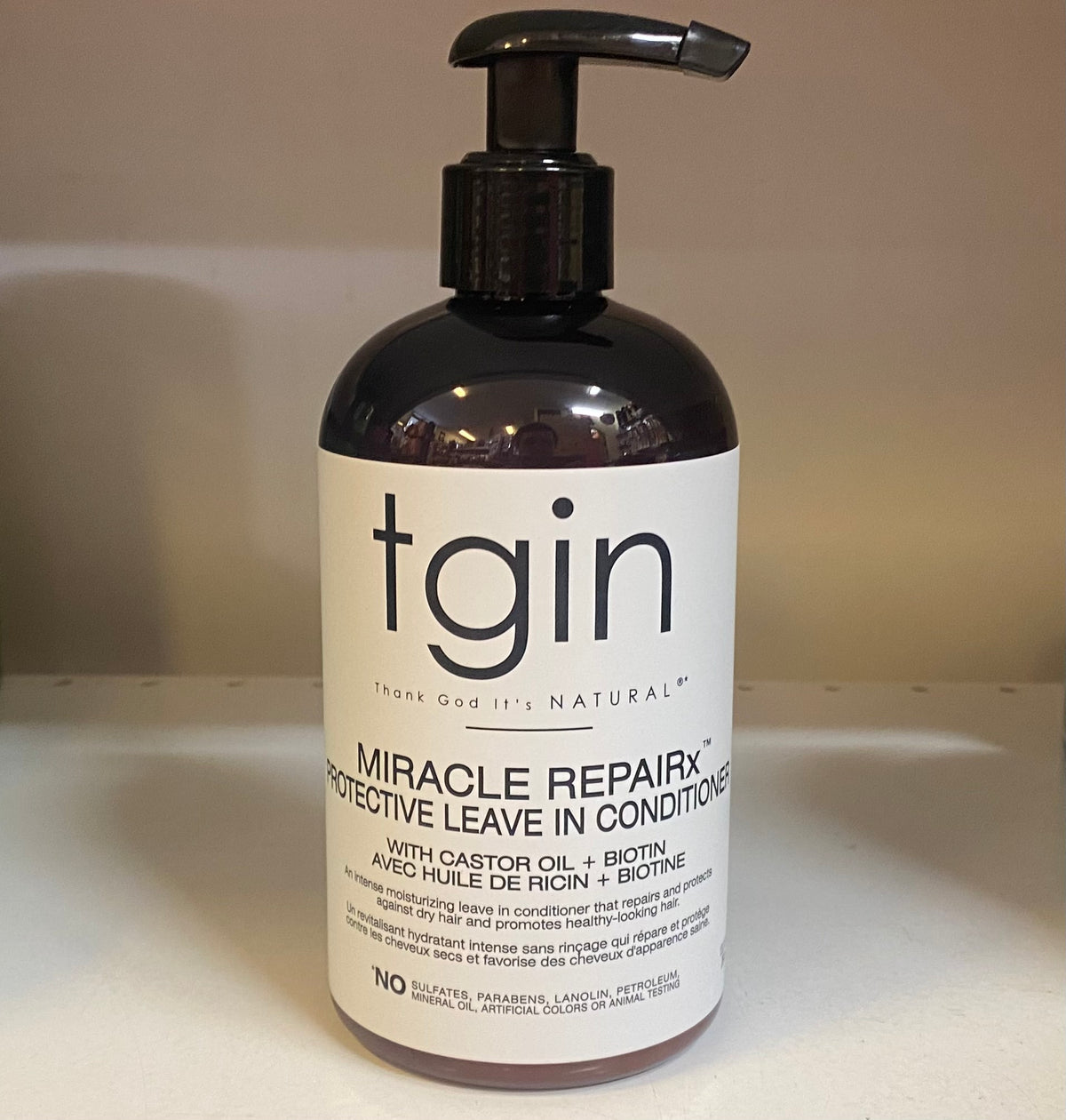 TGIN Miracle RepaiRX Protective Leave-In Conditioner with Castor Oil + Biotin 13oz