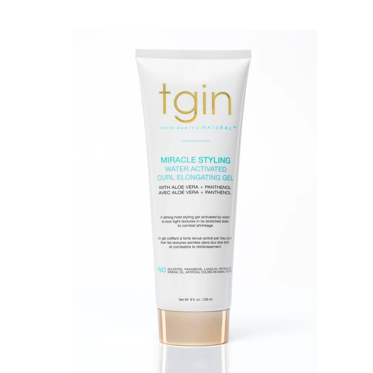 TGIN Miracle Styling Water Activated Curl Elongating Gel with Aloe Vera + Panthenol 8oz