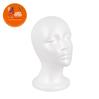 Lady Royal Foam Mannequin Head Stand for Wig Styling and Display – 52cm Circumference