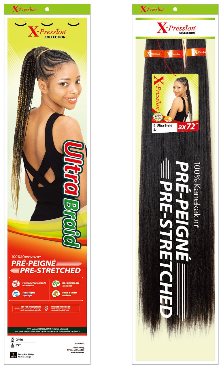 X-Pression Ultra Braid Pre-Stretched 3X72"