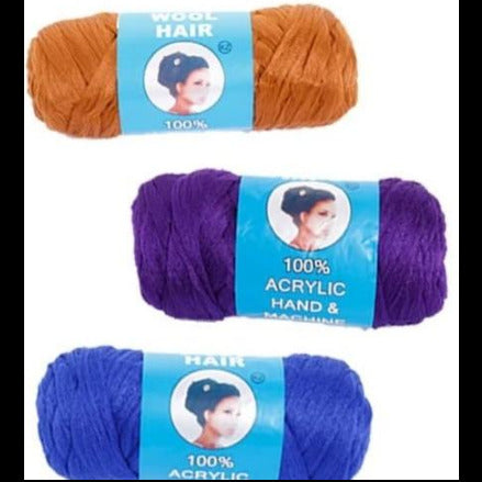 ROYAL FAMILY 100% ACRYLIC HAND & MACHINE KNITTING YARN FOR AFRICAN HAIR BRAIDING, 100 G