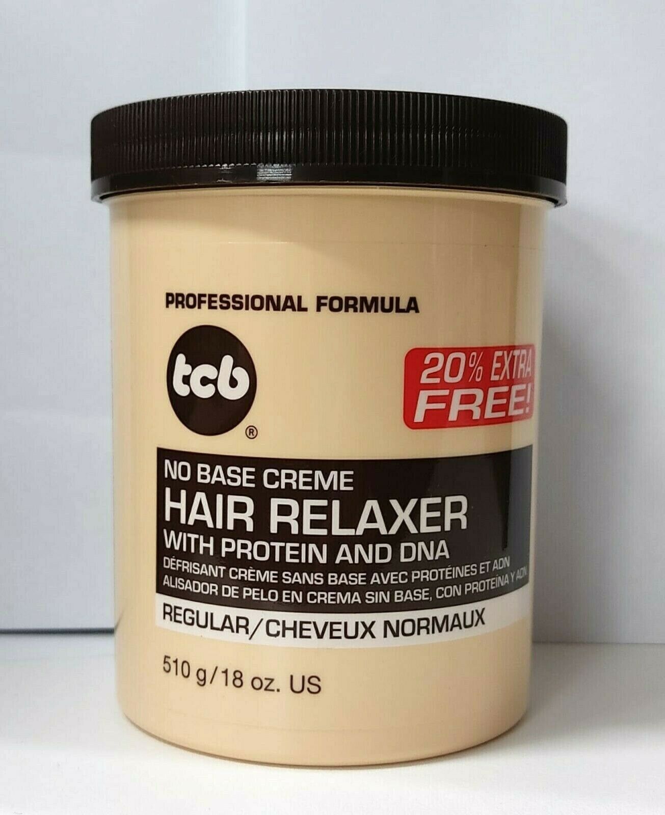 TCB No Base Creme Hair Relaxer With Protein Regular 15oz