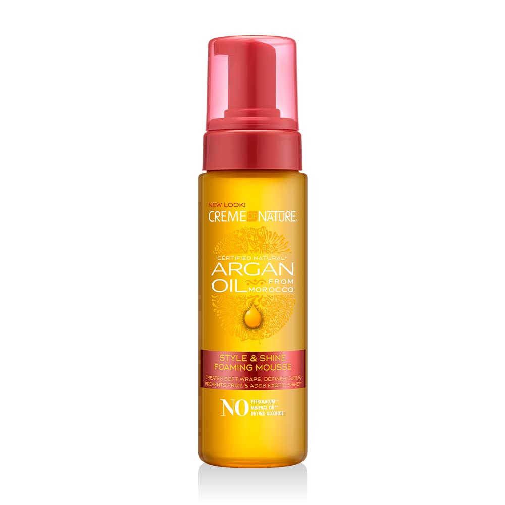 Creme of Nature Argan Style & Shine Foaming Mousse, 7oz