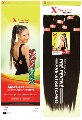X-Pression Braids Pre-Stretched 6x 52"