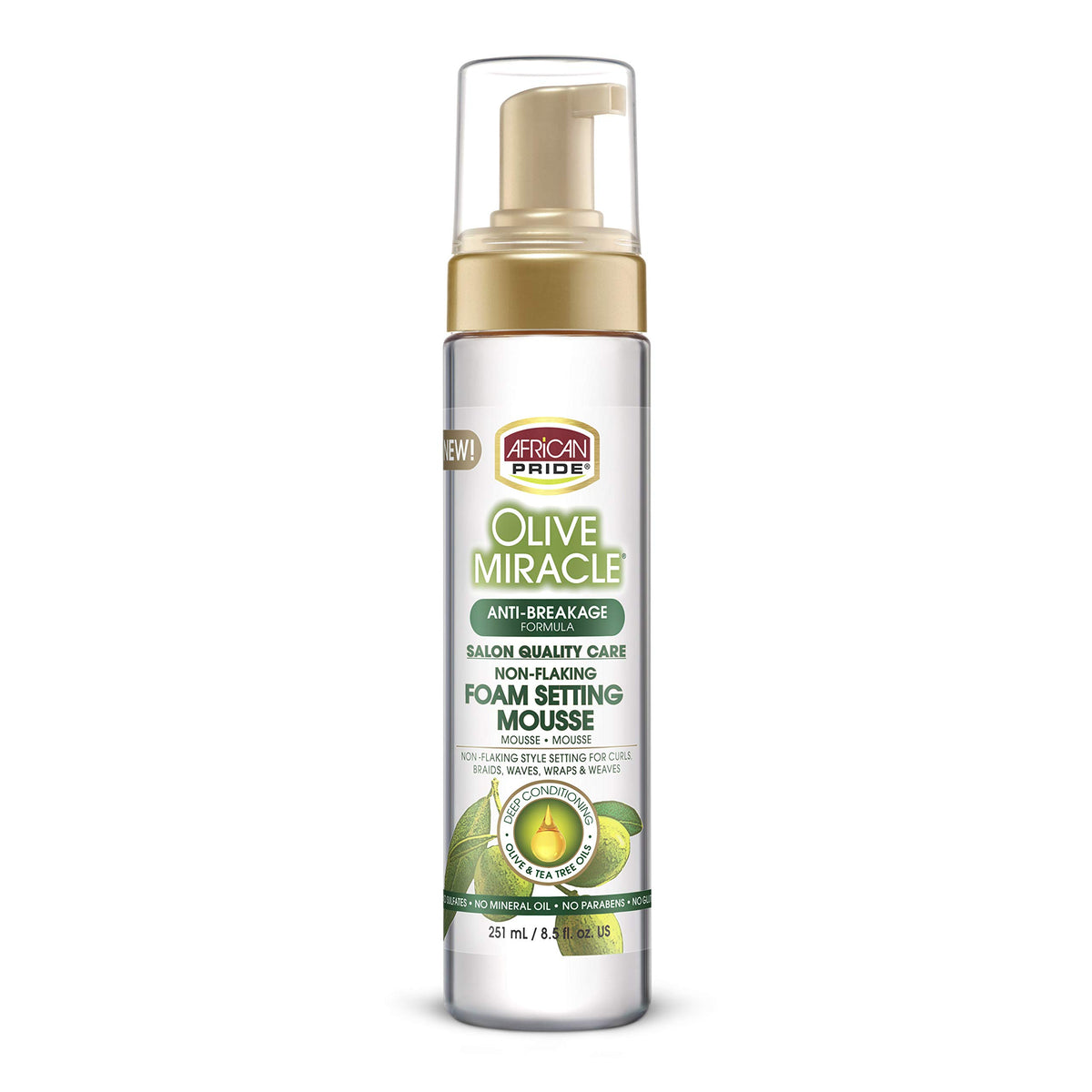 African Pride Olive Miracle Foam Setting Mousse 8oz