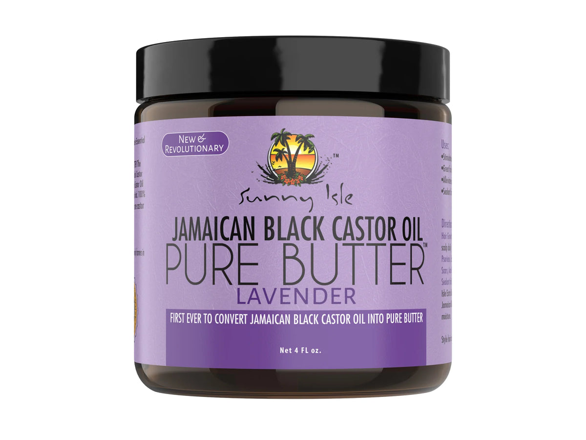 Sunny Isle Jamaican Black Castor Oil Pure Butter Lavender 4oz and 8oz