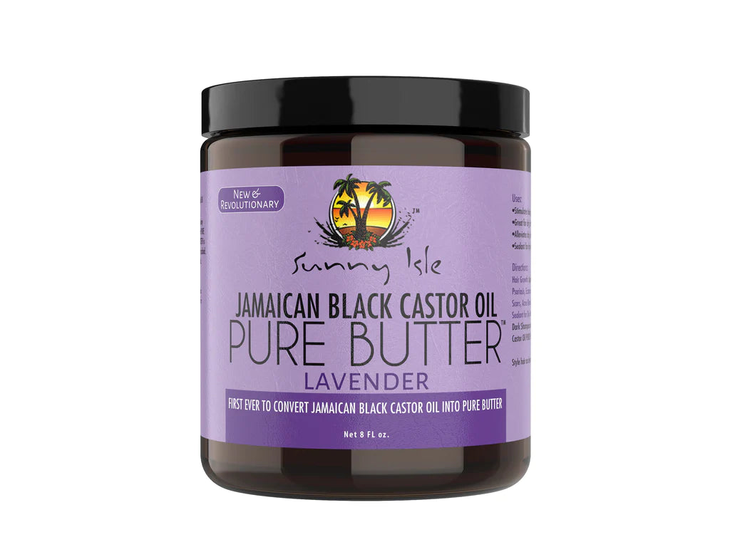 Sunny Isle Jamaican Black Castor Oil Pure Butter Lavender 4oz and 8oz