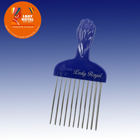 Lady Royal Afro Pick Comb with Stainless Steel Teeth – 15cm