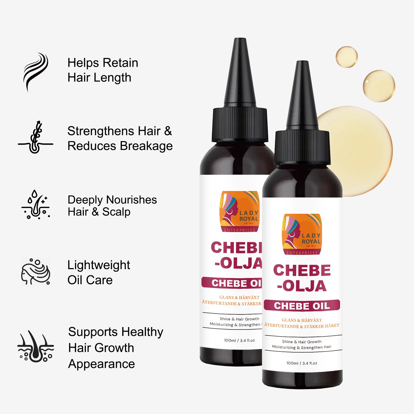 Lady Royal Chebe oil 100ml/3.5oz