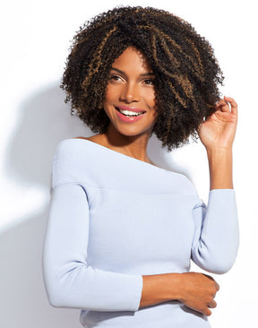 Premium Synthetic Fibre Wig Contoured Curls