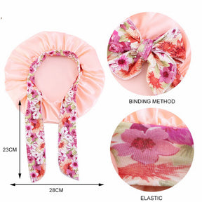 Lady Royal Satin Kids Bonnet with Headband-Style Bowknot