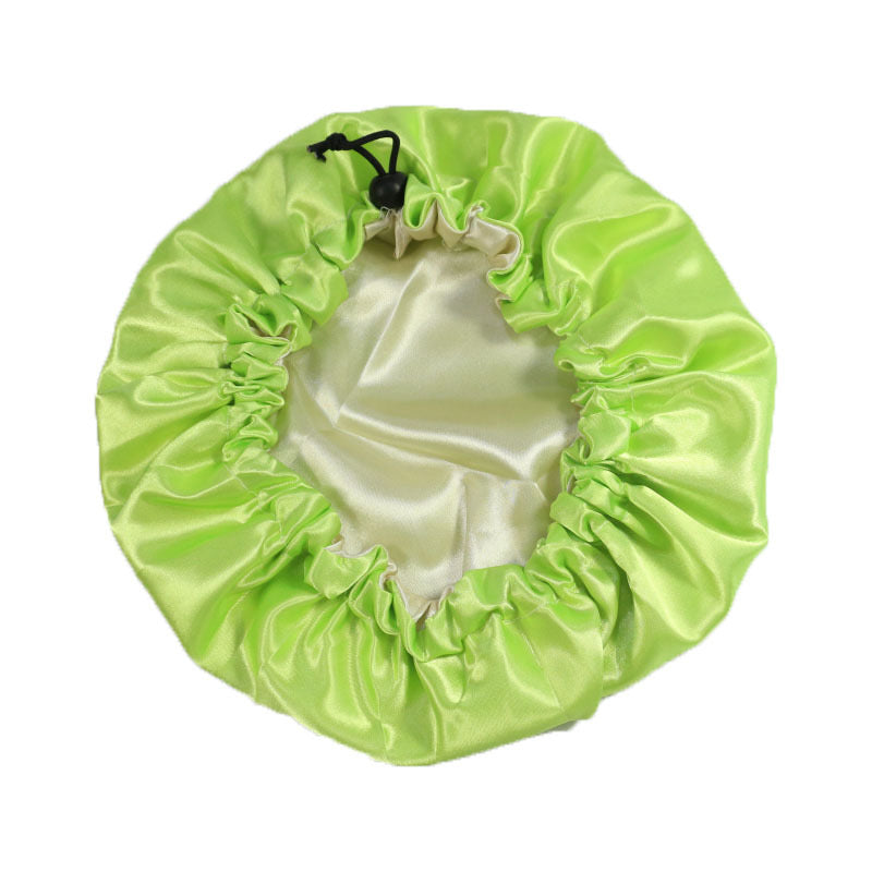 Lady Royal Adjustable Silk Satin Sleep Cap for Toddlers (Double layer fabric）